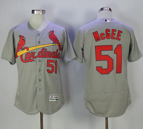 Cardinals #51 Willie McGee Grey Flexbase Authentic Collection Stitched MLB Jersey